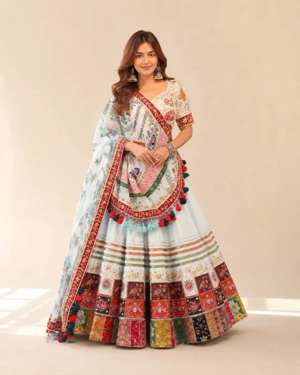 01-Vastram-Ice-Blue-Multicolor-Patchwork-Lehenga-Set-Hero-Front