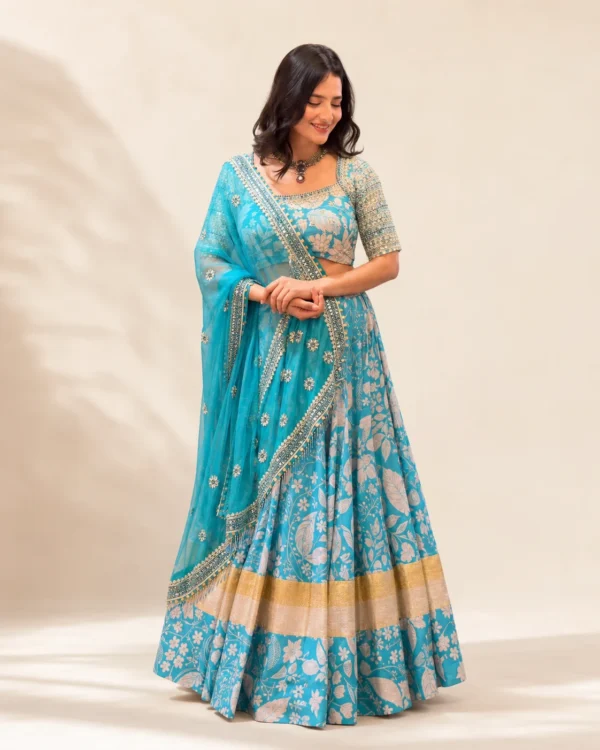01-Vastram-Turquoise-Floral-Lehenga-Set-Hero-Front