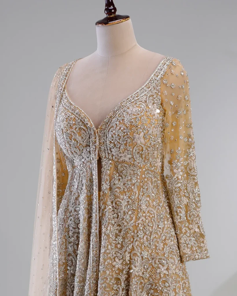 03-Vastram-Golden-Champagne-Silver-Embroidered-Sharara-Set-Embroidery-Detail-Closeup