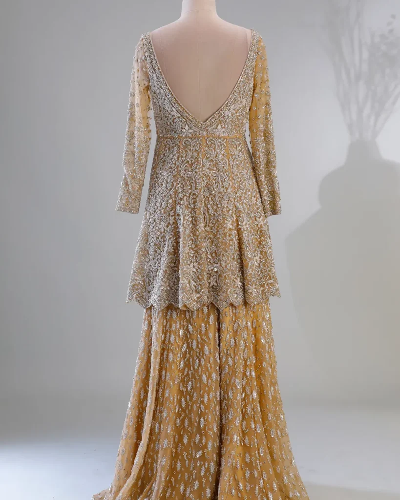 04-Vastram-Golden-Champagne-Silver-Embroidered-Sharara-Set-Back-View